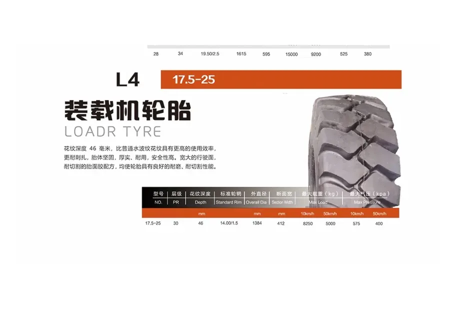 l4-loader tyre brochure specification reference